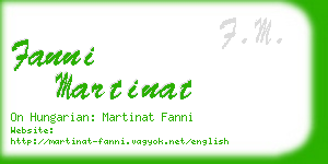 fanni martinat business card